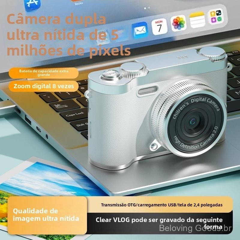 Câmera H6 HD de Lente Dupla CCD Retro Câmera Digital Compacta de Nível ...