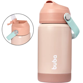Copo Térmico Blush Parede Dupla Com Canudo 20845 - Buba