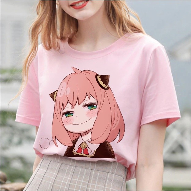 Camiseta T-Shirt Spy x Family Anya Sorriso Anime Mangá Blusinha Promocional Novidade