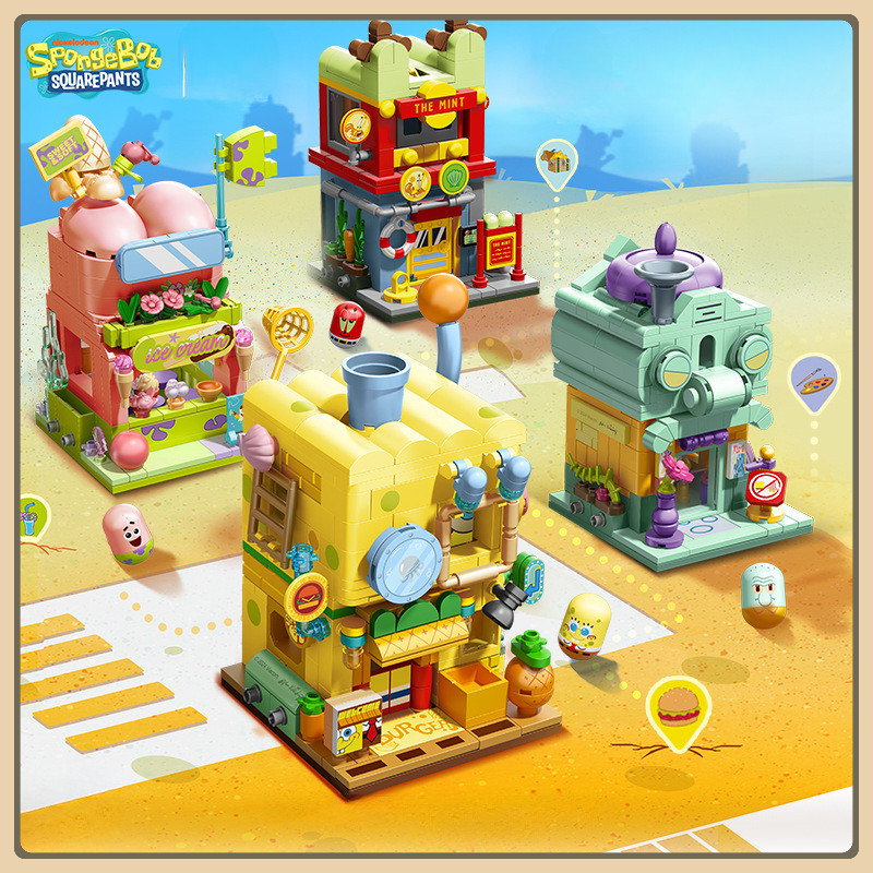 Set De Lego Bob Esponja Brinquedos De Blocos De Construção Da