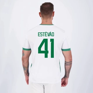 Camisa Palmeiras Estevão 41 Academia Branca e Verde