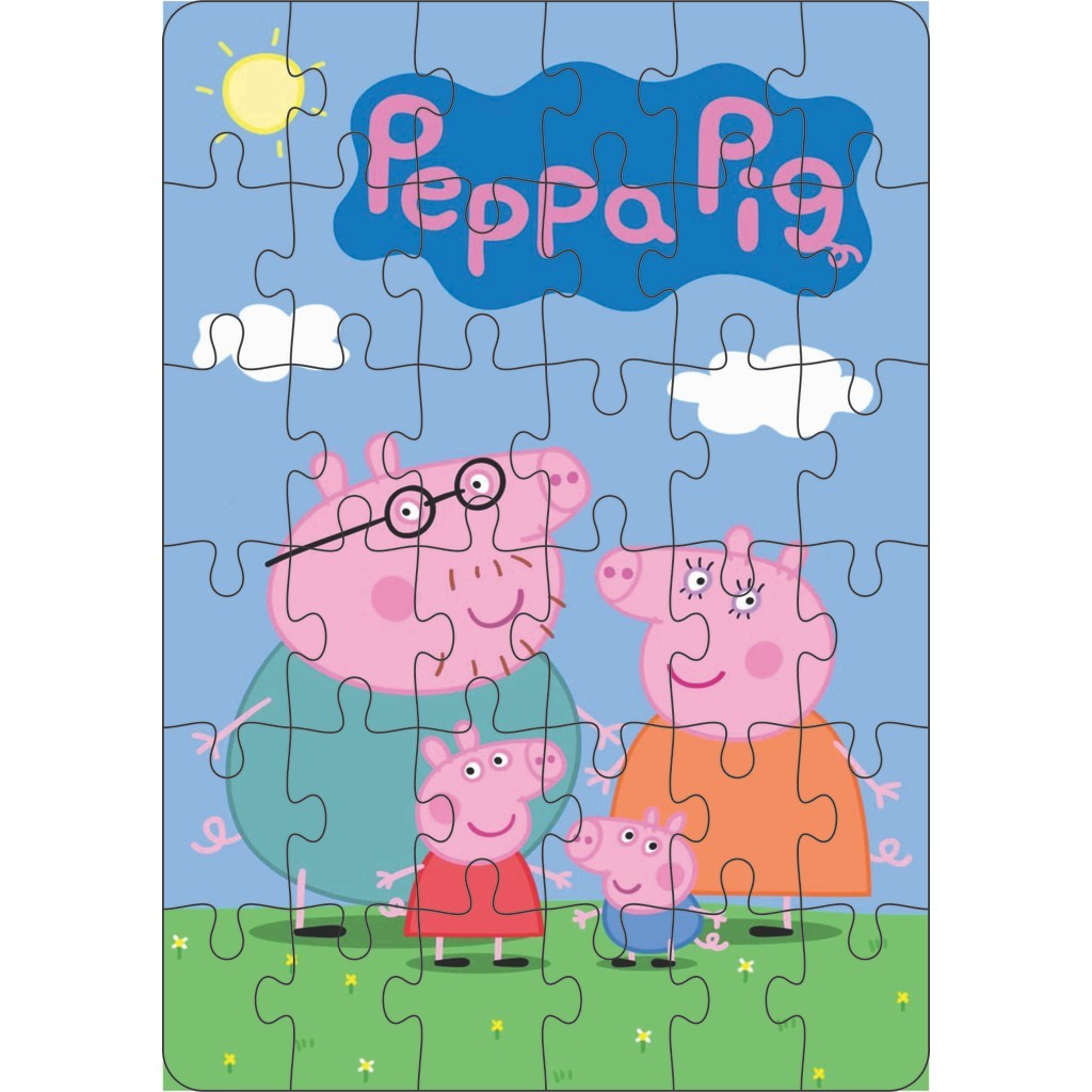 Quebra-Cabeça Jogo Infantil Peppa Pig 36 Pçs MDF 18x26 | Shopee Brasil