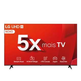 Smart TV LG 65" 65UT8050PSA 4K Ultra HD Processador a5 Ger7 Al Alexa e Chromecast Integrado webOS24