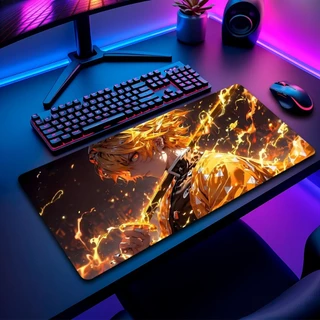 Mouse Pad Demon Slay Gamer Antiderrapante Grande Diversas Estampas Personalizado 70x35 cm