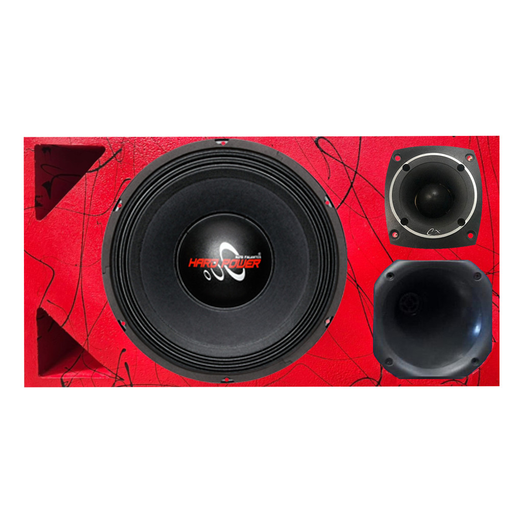 CAIXA TRIO DUTO TRIÂNGULO ALTO FALANTE HARD POWER HP 750 TWEETER
