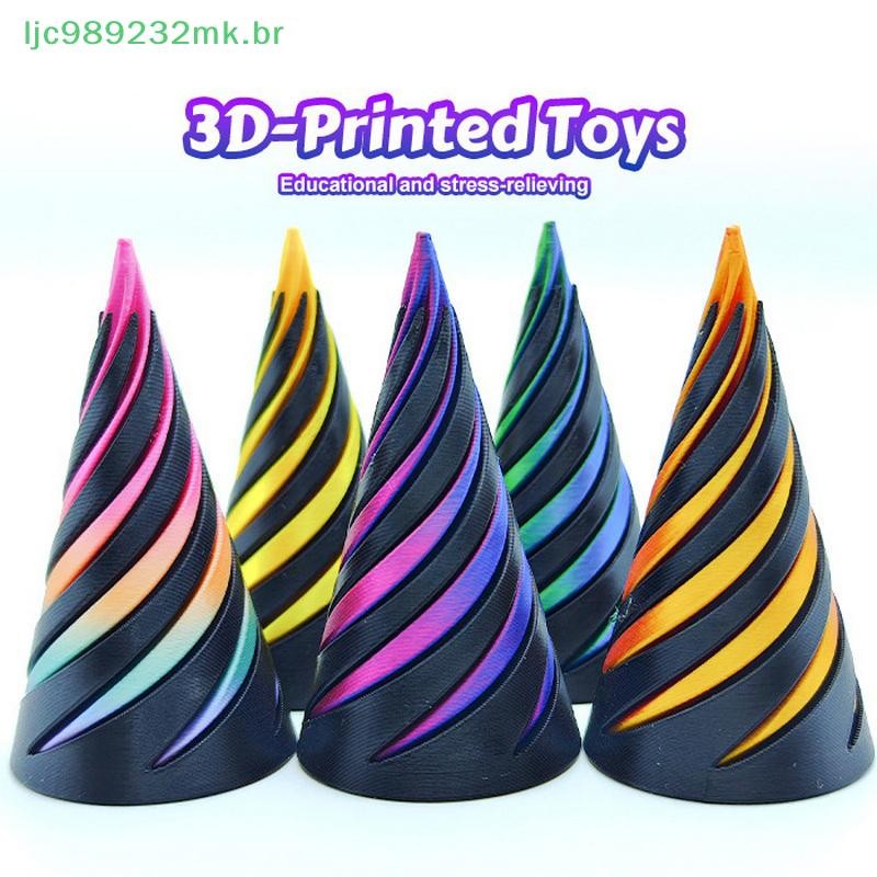 [MYBR] Cone Espiral Impresso Em 3D Brinquedo Para Aliviar O Estresse De ...