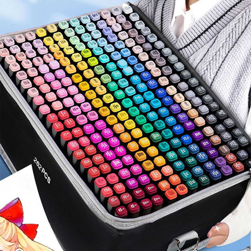 Conjunto de 60-168 canetas marcadoras-Cabeça dupla,à base de