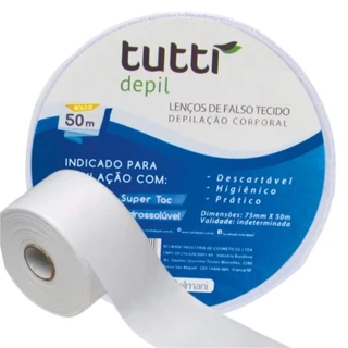 LENÇO PARA DEPILAÇÃO BRANCO  - ROLO 50 m em Oferta na Shopee