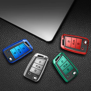 Capa Para Chave De Carro , Fob Volkswagen VW Polo Golf 7 MK7 Tiguan Passat Skoda Octavia Kodiaq Karoq Assento Ateca Leon