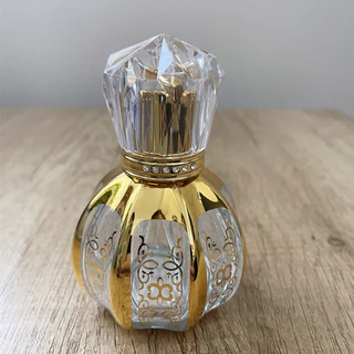 50ml Frascos De Spray De Perfume Viagem Portátil Amostra De Vidro Dourado Vazio Recarregável Garrafa Em Forma De Abóbora