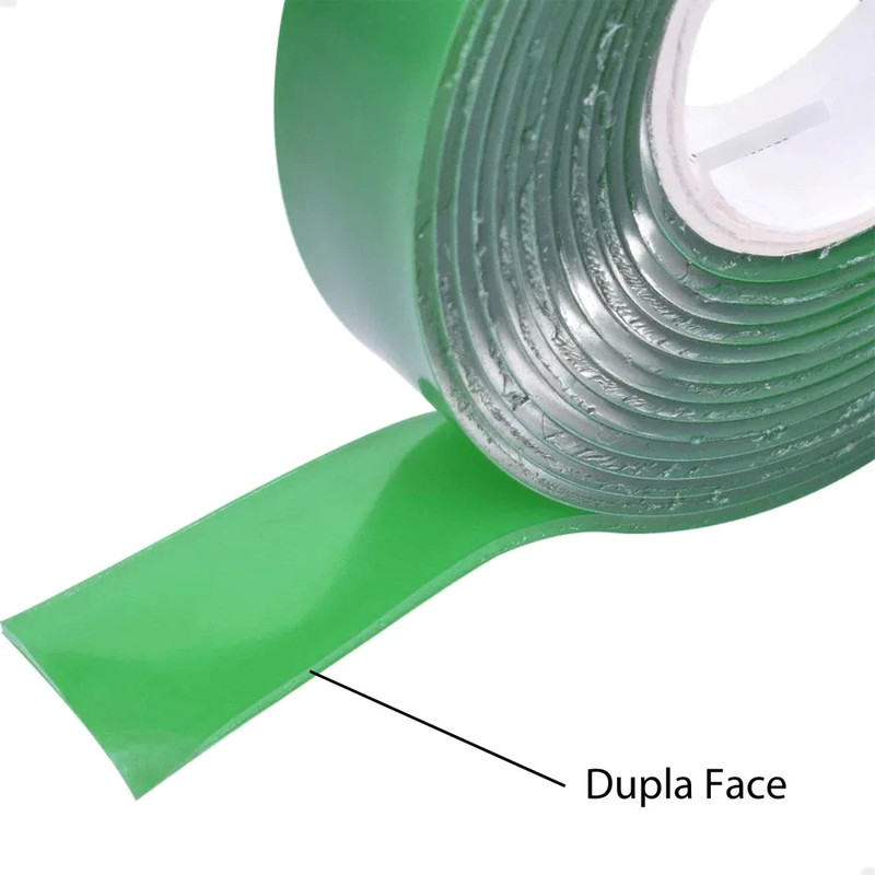 Fita Dupla Face Extra Forte Adesiva Acrílica 12 mm X 2 Metros | Shopee ...