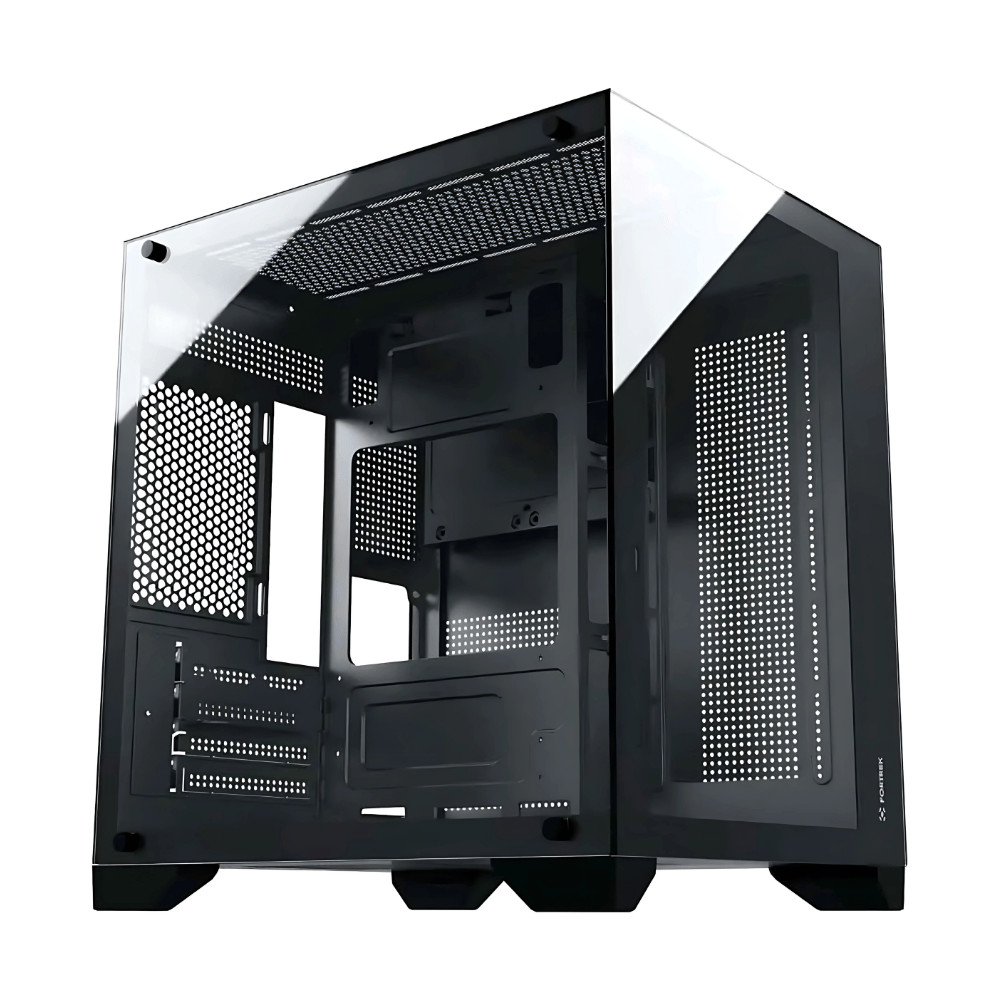 Gabinete Gamer Aquario Clarity Preto Vidro + 7 Fans LED