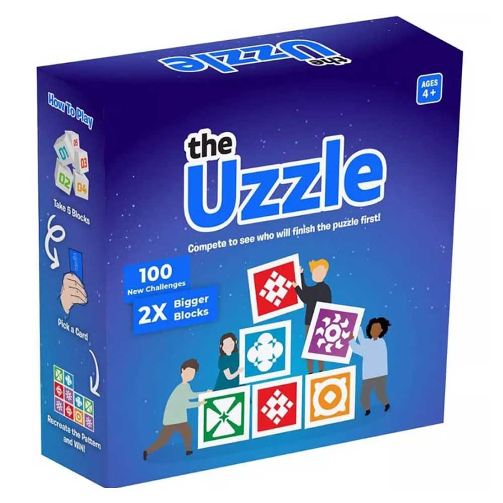 The Uzzle Puzzle Blocks Board Game Interactive Family Board Game ...