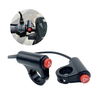 Botão Interruptor do Pisca Alerta Com Suporte Guidão Universal Para Moto Envio Já em Oferta na Shopee