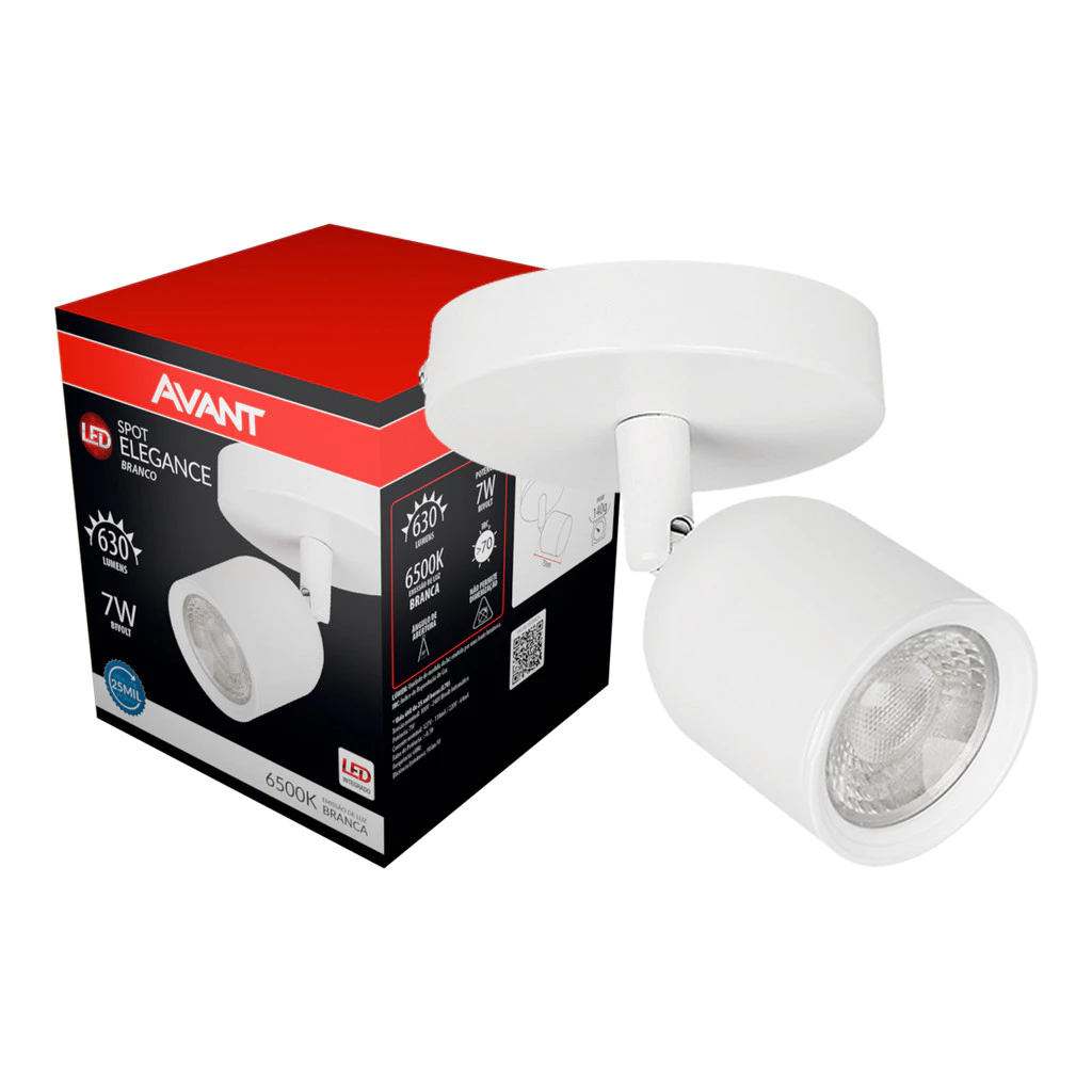 Spot Led Elegance 7w 6500K 110v/220v Branco Avant