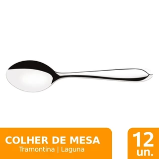 Colher Tramontina Laguna Inox - Embalagem com 12 Unidades em Oferta na Shopee