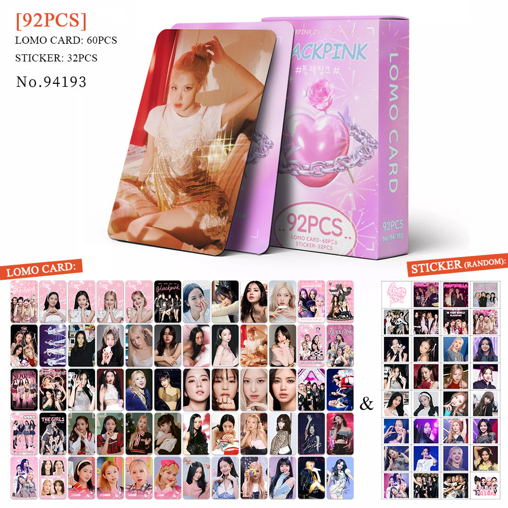BLACKPINK THE ALBUM rosé トレカ KPOP 92 Unidades/Caixa Blackpink ROSE Photocards APT LOMO Cartão