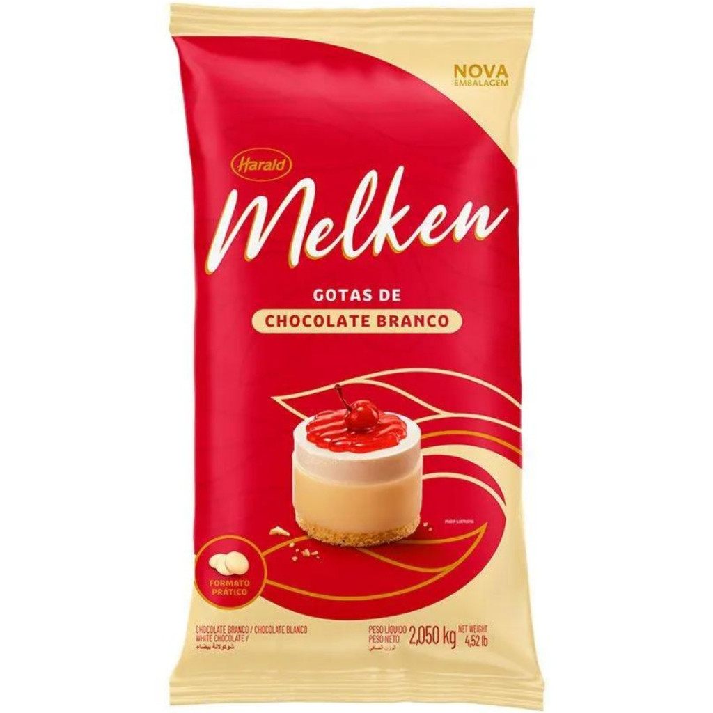 Chocolate Nobre Melken Branco em Gotas 2,050kg Harald