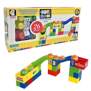 Brinquedo Coti Block Pista Divertida Baby 26 Peças - Cotiplás