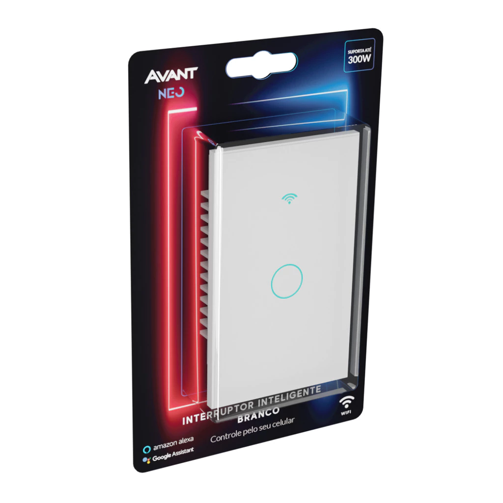 Interruptor Inteligente Touch WiFi Branco Avant Neo