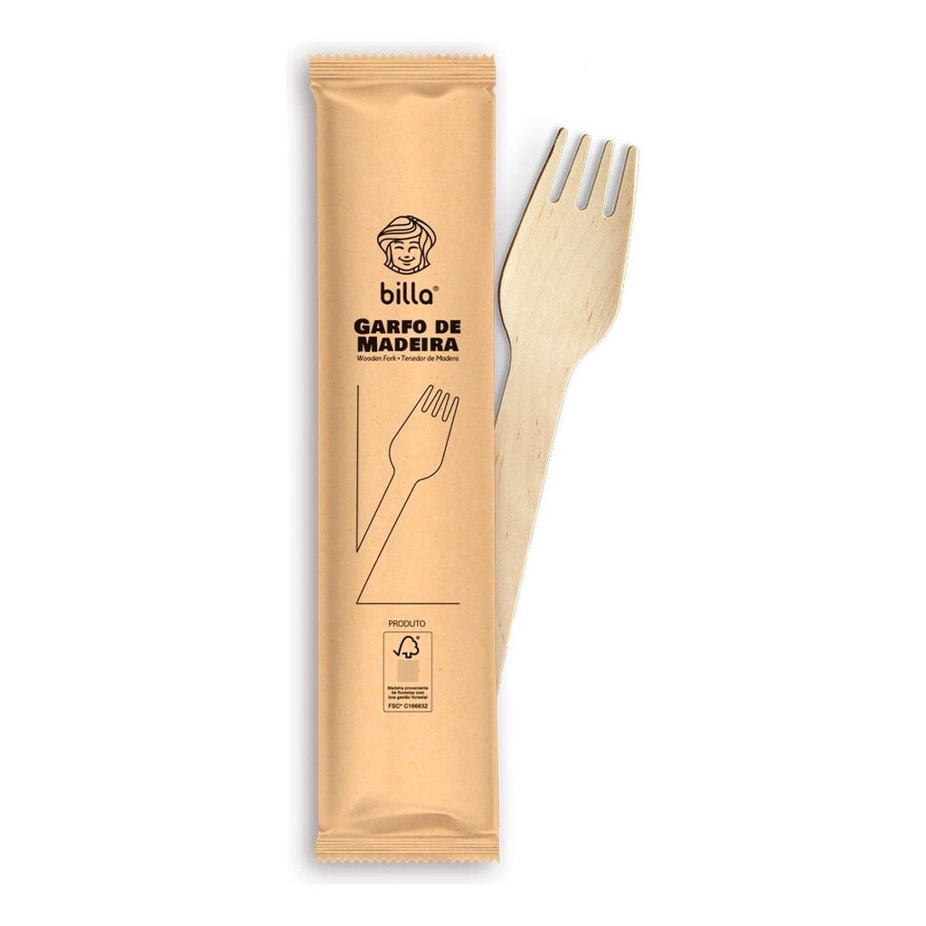 Kit 150und De Garfo De Madeira Billa Embalado Um A Um 16cm | Shopee Brasil