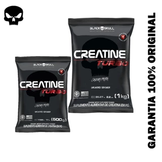 Creatina Black Skull Creatine Turbo 1kg ou 500g Caveira Preta Monohidratada em Oferta na Shopee