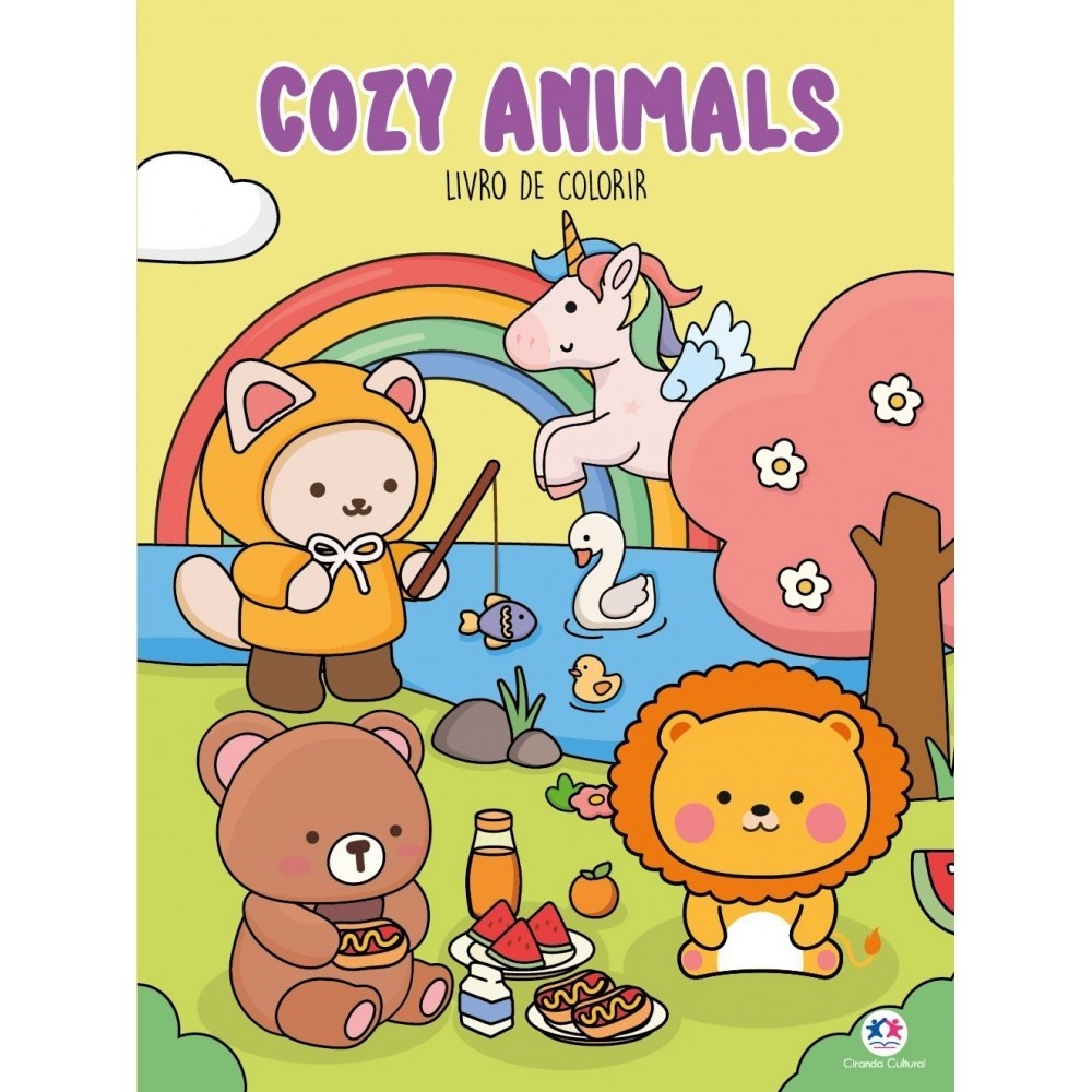 Livro Infatil de colorir Cozy Animals