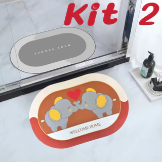 Kit 2  Tapete Hiper Absorvente Antiderrapante de Secagem Rápida Enviar aleatoriamente MARISA em Oferta na Shopee