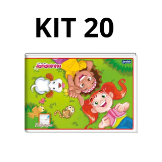 KIT com 20 Caderno brochura Caligrafia Pedagogica 40 fls Jandainha 1/4