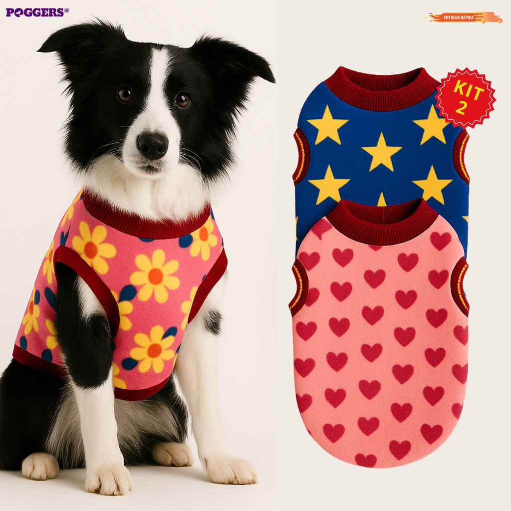 Kit 2 Roupinhas Soft Inverno Para Cachorro Pet Pequeno Porte a Grande ...