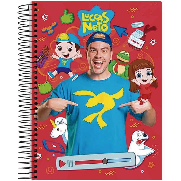 Caderno 1 Matéria, 10 Matérias ou 20 Matérias Luccas Neto