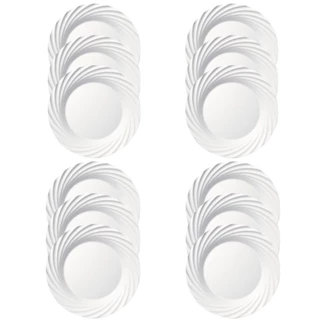Conjunto de Pratos Rasos Nadir Opaline Jasmim 12 peças em Oferta na Shopee