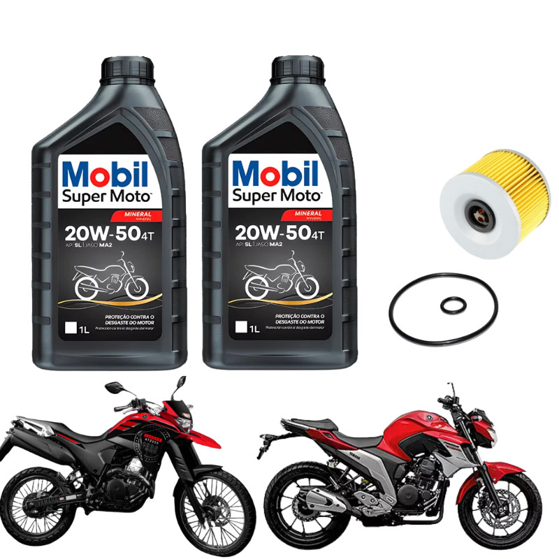 KIT TROCA OLEO FILTRO MOBIL 20W50 FAZER/TENERE/LANDER 250