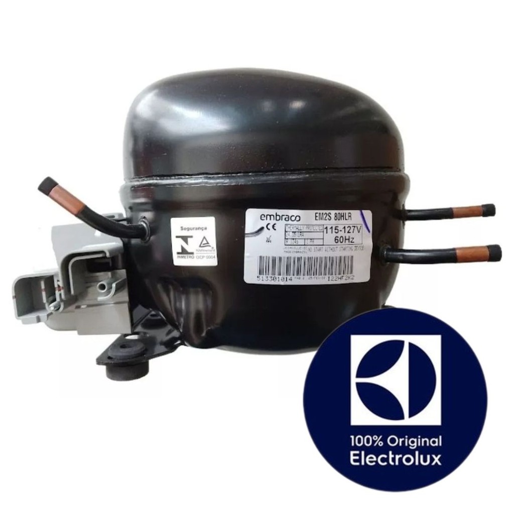 COMPRESSOR R134 EM2S80HLR PARA GELADEIRA ELECTROLUX ORIGINAL DC51