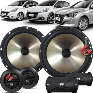 Kit Alto Falantes Dianteiros Peugeot 208 2013 até 2021 - Hurricane Platino Duas Vias 320w em Oferta na Shopee
