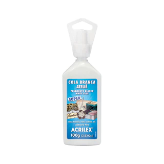 COLA BRANCA SUPER ATELIE ACRILEX 100 GRAMAS - 3unds