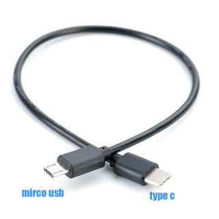 30cm USB-C Tipo Para Micro Macho Sincronização Carga OTG Carregador Estender Conversor Cabo Adaptador Conector Fio BRK1