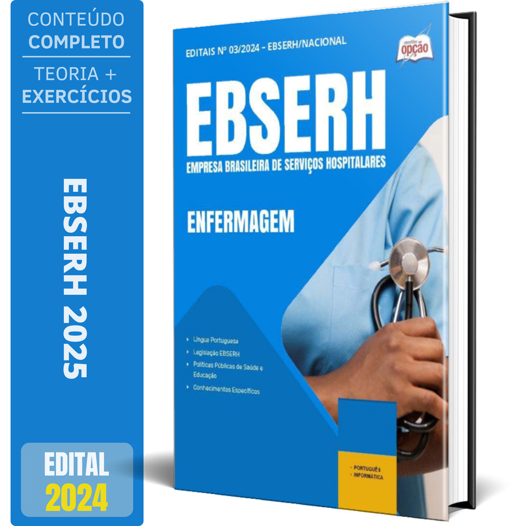 Apostila EBSERH 2025 - Enfermagem - Prova 2025 | Shopee Brasil