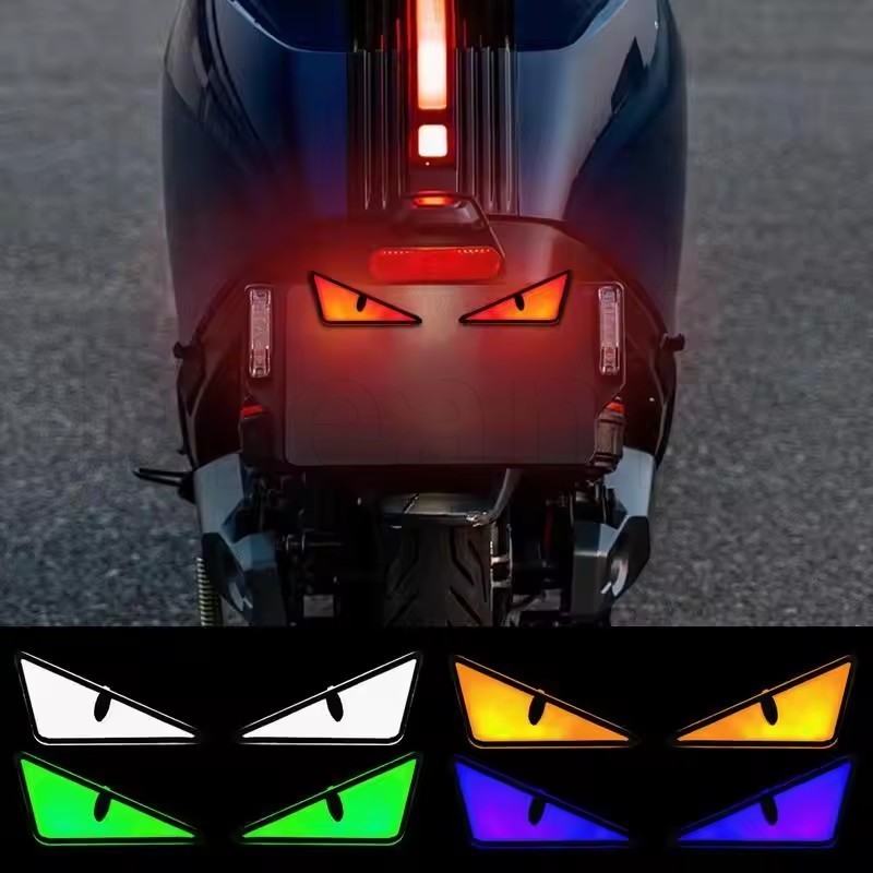 Universal Motocicleta Led Demon Eye-Farol Decorativo À Prova D