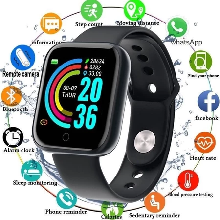 Relógio Smartwatch D20 Pro Bluetooth Coloca Foto na Tela Monitor Cardíaco Pressão Esportivo Android iPhone — foto 3