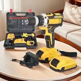 Parafusadeira Furadeira 12V 21V 2 Baterias Com Maleta e Acessórios Completo Carregador Bivolt