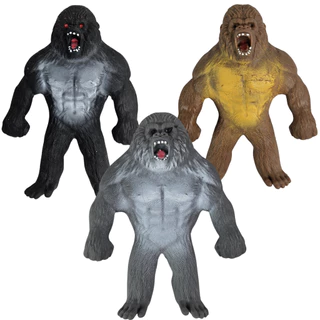 Brinquedo Animal Divertido Gorila Boneco Estica e Puxa Anti Estresse Sortido Castela