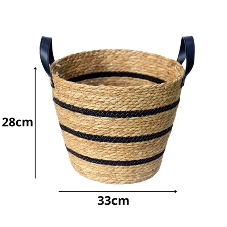 Cesto organizador multiuso fibra natural paramount vaso cesta palha seagrass