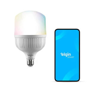 Lâmpada Inteligente Elgin Super Potência 20W Smart Color Wi-fi Compatível Alexa e Google Home