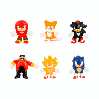 Pack 6 Mini Bonecos Elásticos Sonic Goo Jit Zu  3656 - Sunny