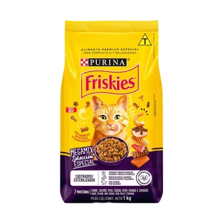 Ração Friskies Gatos Adultos Castrados Megamix 1 kg