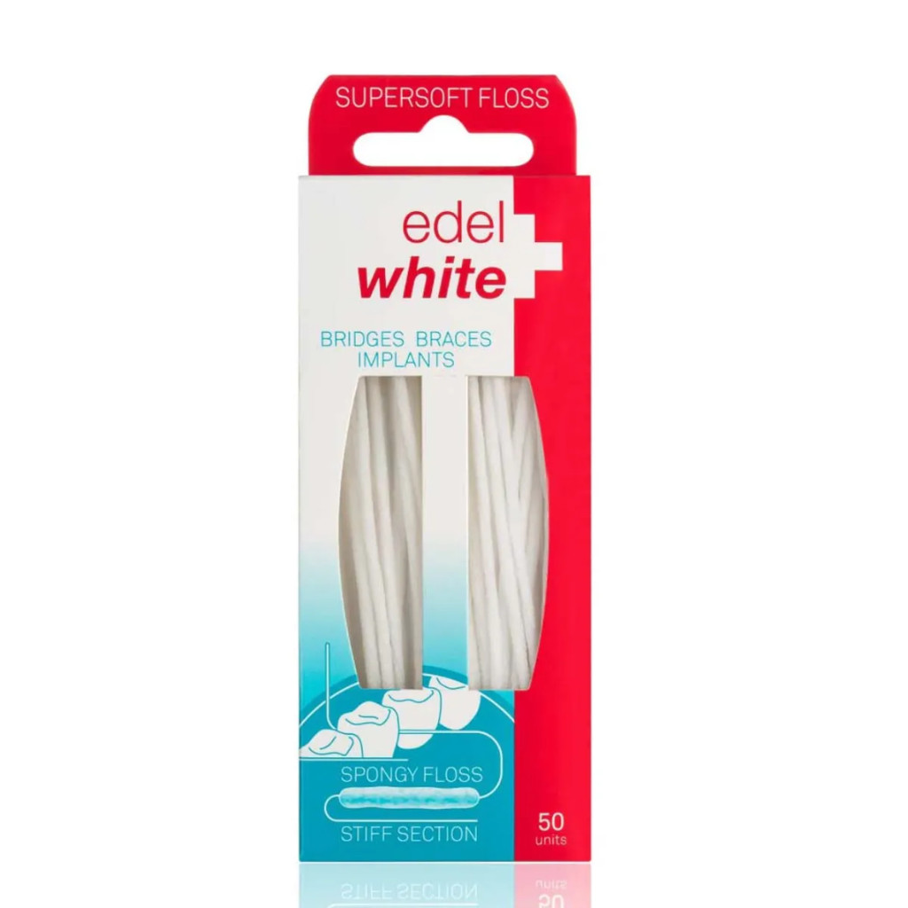 Fio Dental Supersoft Floss P/ Implantes c/50 - Edel White | Shopee Brasil