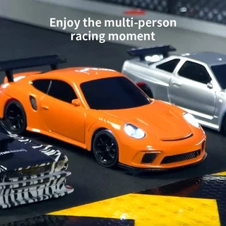 1/43 2.4G Mini RC Drift Carro 4WD Acelerador Proporcional Completo Controle Remoto Profissional GTR Modelo De Brinquedos