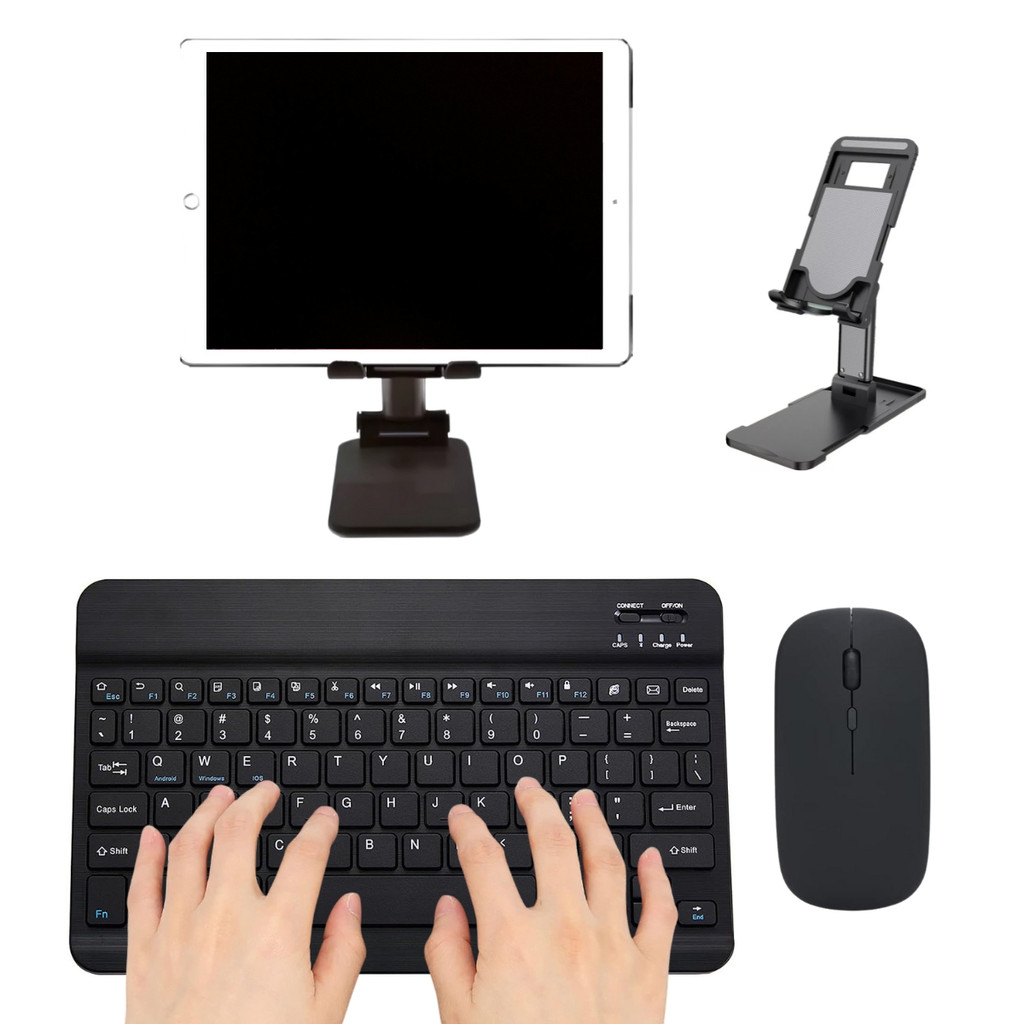 Kit Teclado Bluetooth e Mouse + Suporte Para Galaxy Tab S10 FE 10.9 X520