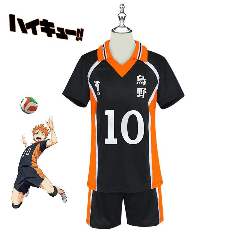 Haikyuu!! Conjunto de Uniforme de Voleibol Escolar de Manga Curta ...